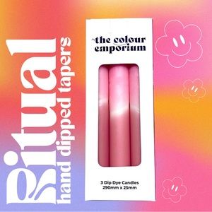 The Colour Emporium Dipped Candle Trio (blush pinks)